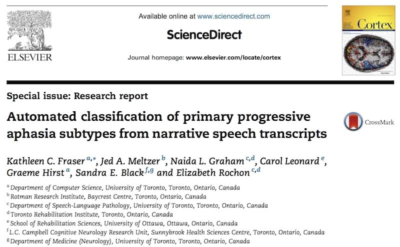 Automated classification of primary progressive aphasia subtypes from narrative speech transcripts